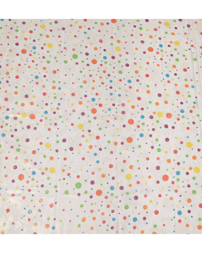 White Polka Dot Sudanese Cotton Voile Thobe