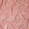 Pink Polka Dot Sudanese Cotton Voile Thobe