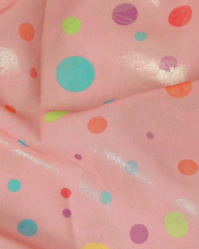 Pink Polka Dot Sudanese Cotton Voile Thobe