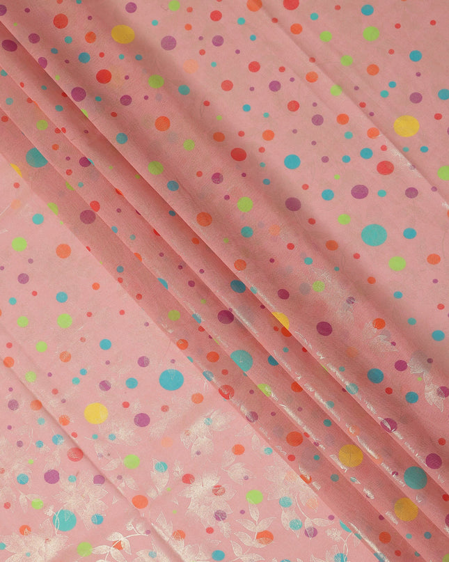 Pink Polka Dot Sudanese Cotton Voile Thobe