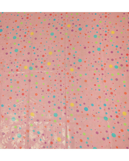 Pink Polka Dot Sudanese Cotton Voile Thobe
