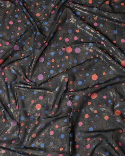 Black Polka Dot Sudanese Cotton Voile Thobe