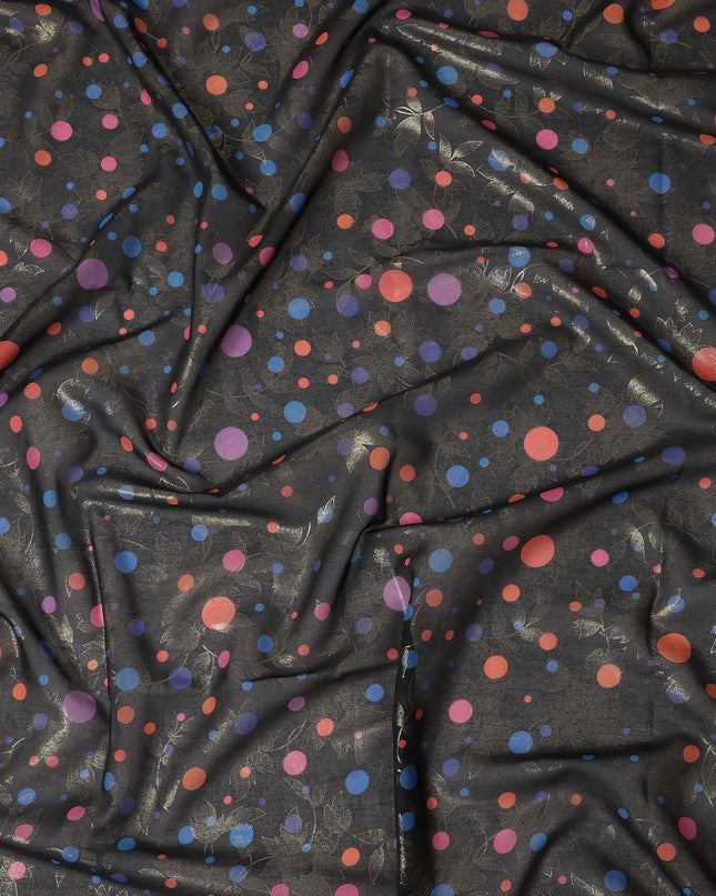 Black Polka Dot Sudanese Cotton Voile Thobe