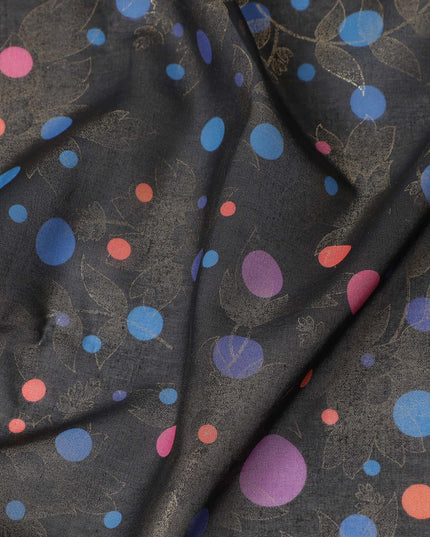 Black Polka Dot Sudanese Cotton Voile Thobe