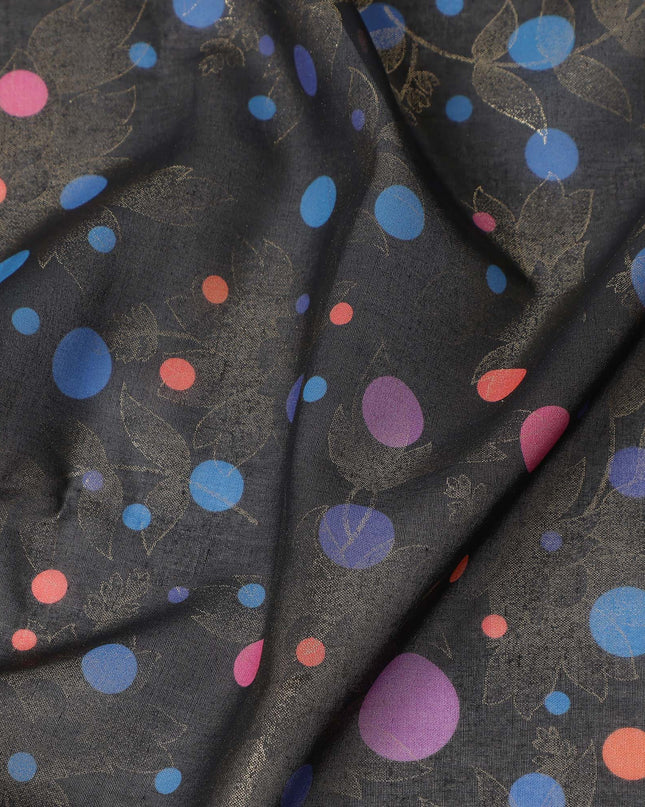 Black Polka Dot Sudanese Cotton Voile Thobe