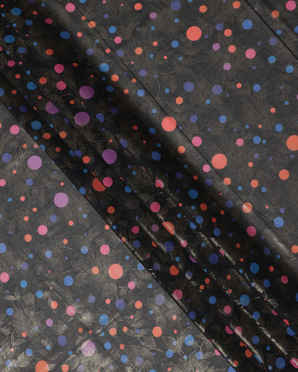 Black Polka Dot Sudanese Cotton Voile Thobe