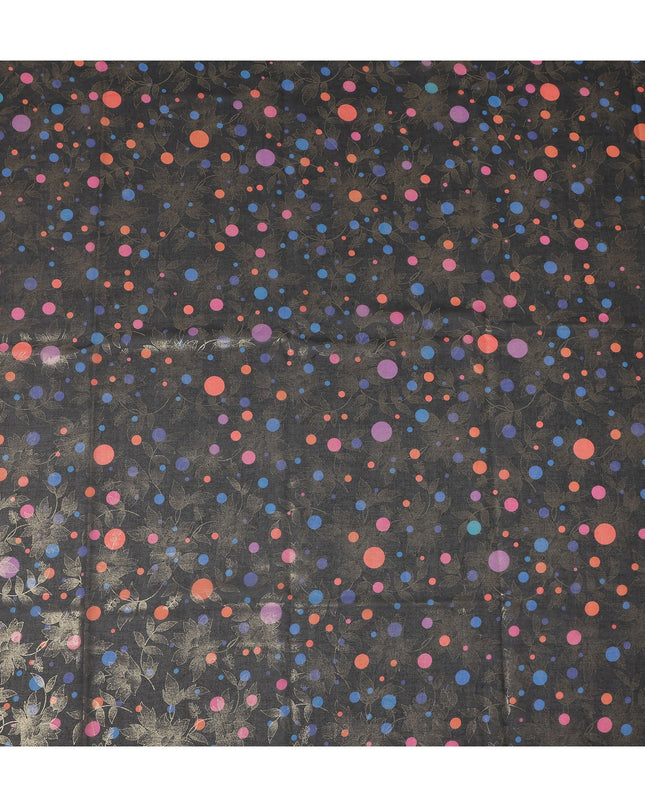 Black Polka Dot Sudanese Cotton Voile Thobe