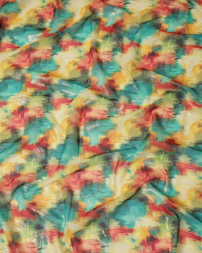 Multicolor Abstract Sudanese Cotton Voile Thobe