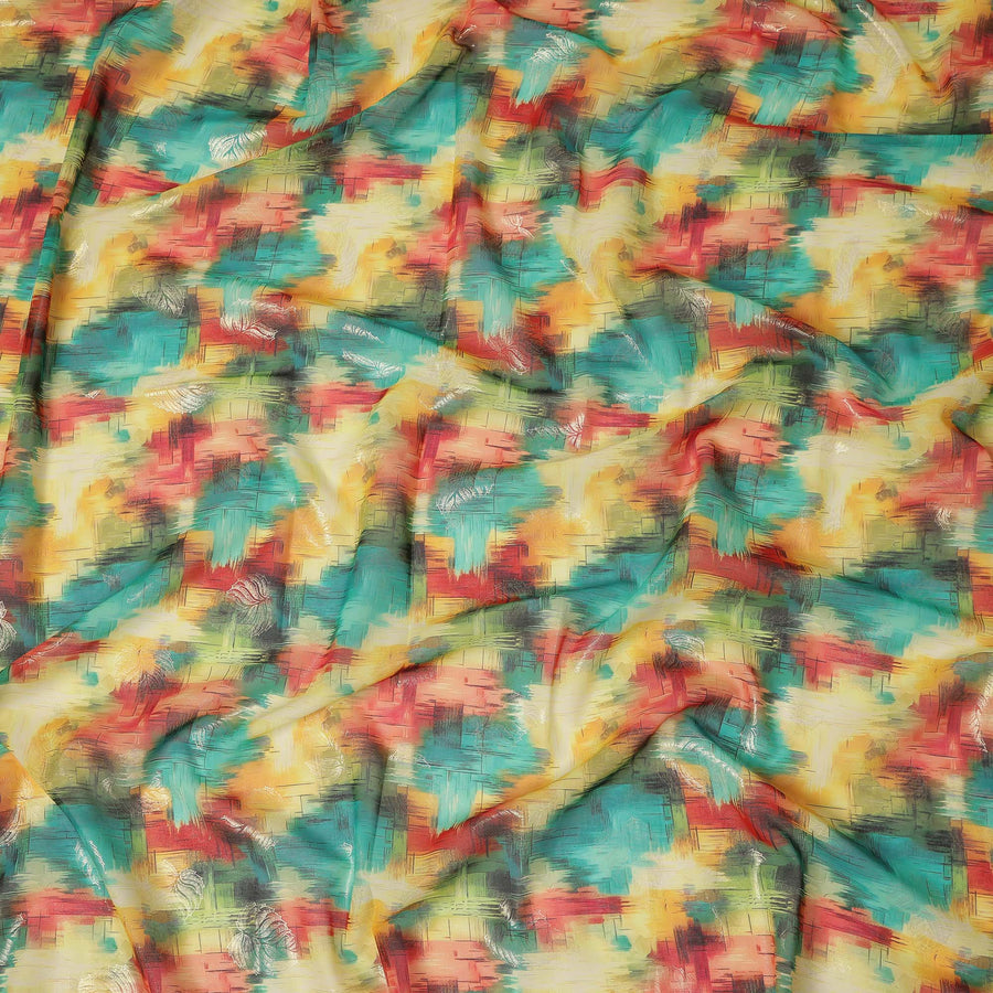 Multicolor Abstract Sudanese Cotton Voile Thobe