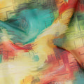 Multicolor Abstract Sudanese Cotton Voile Thobe