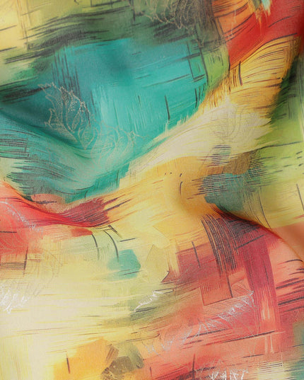 Multicolor Abstract Sudanese Cotton Voile Thobe