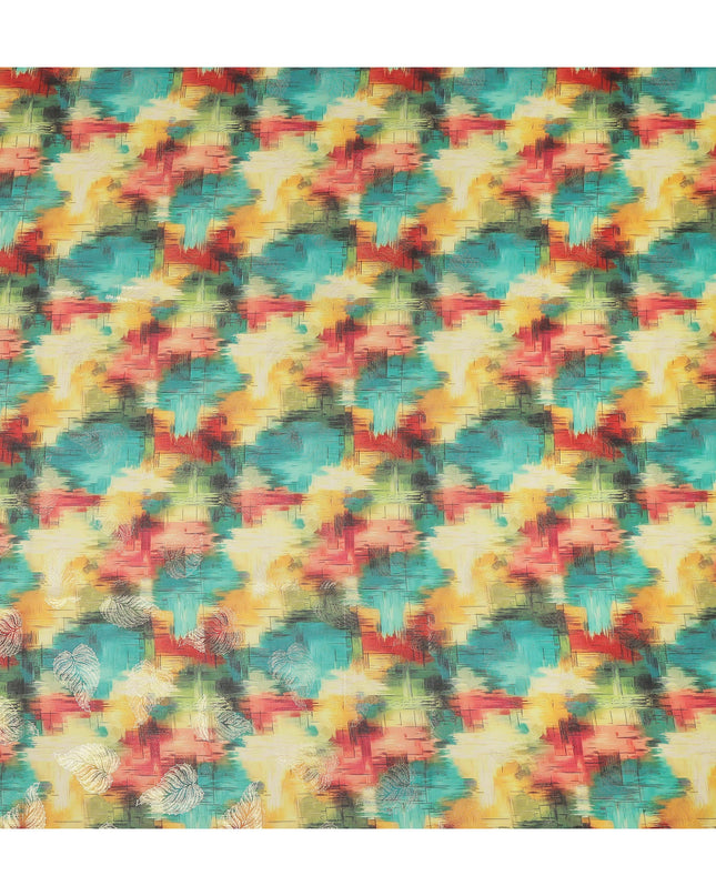Multicolor Abstract Sudanese Cotton Voile Thobe