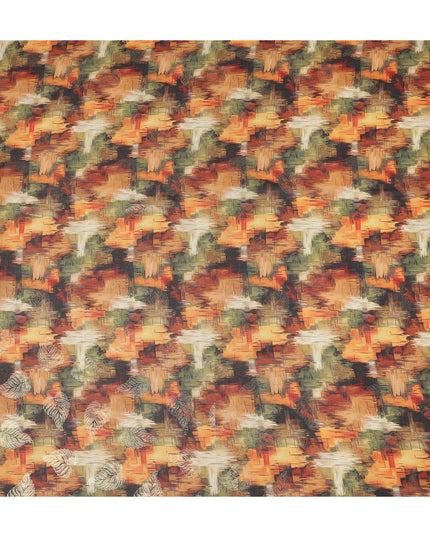 Orange Abstract Sudanese Cotton Voile Thobe