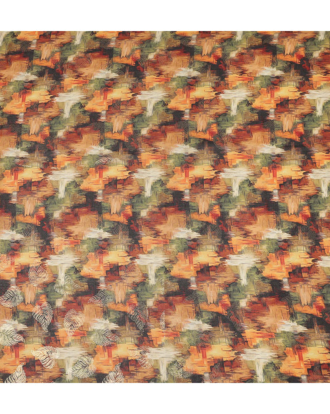 Orange Abstract Sudanese Cotton Voile Thobe