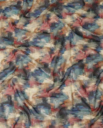 Multicolor Abstract Sudanese Cotton Voile Thobe
