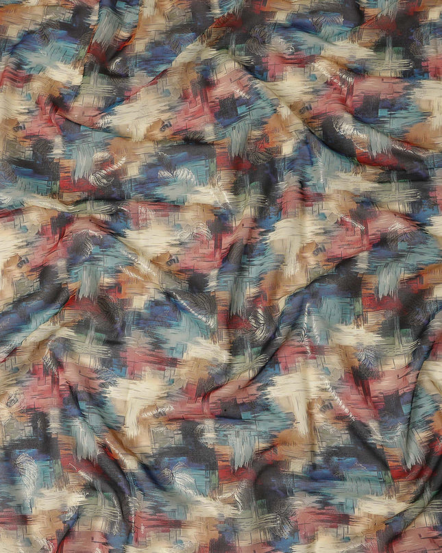Multicolor Abstract Sudanese Cotton Voile Thobe