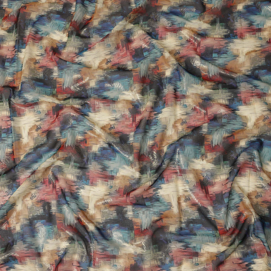 Multicolor Abstract Sudanese Cotton Voile Thobe