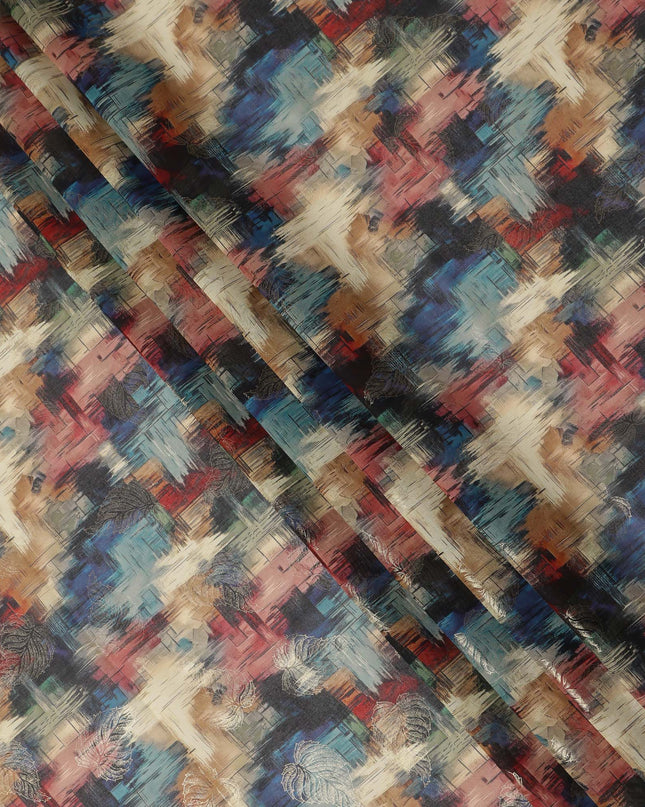 Multicolor Abstract Sudanese Cotton Voile Thobe
