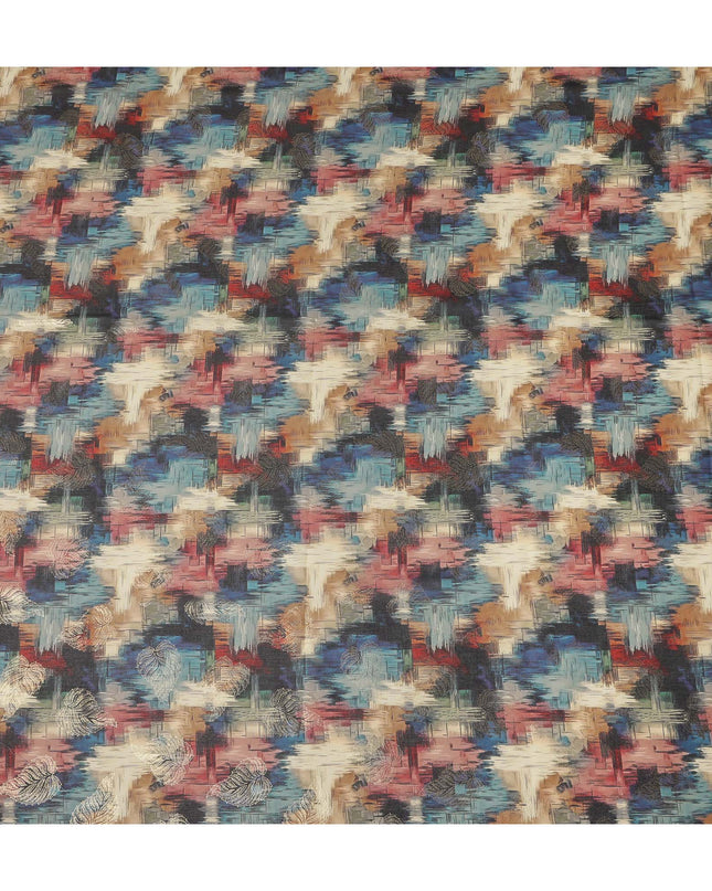 Multicolor Abstract Sudanese Cotton Voile Thobe