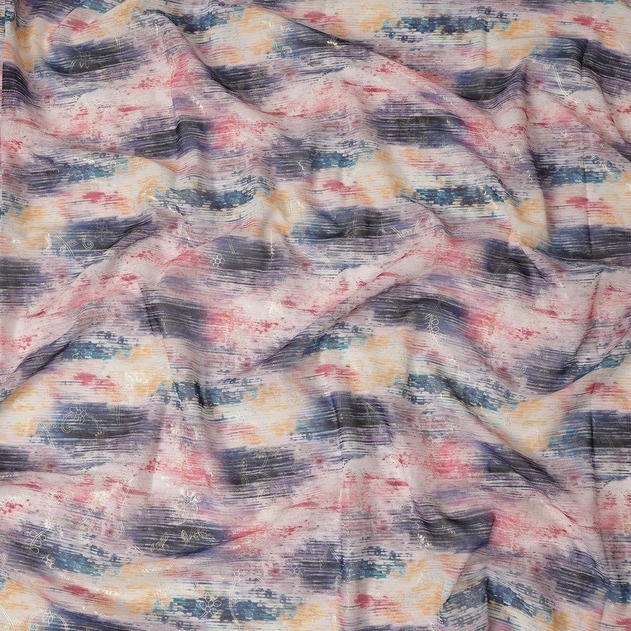 Multicolor Abstract Sudanese Cotton Voile Thobe