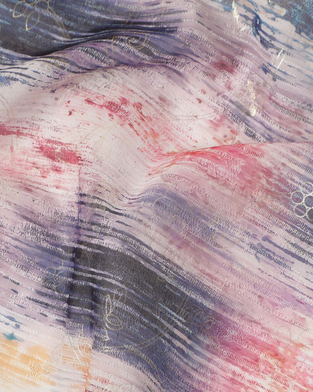 Multicolor Abstract Sudanese Cotton Voile Thobe