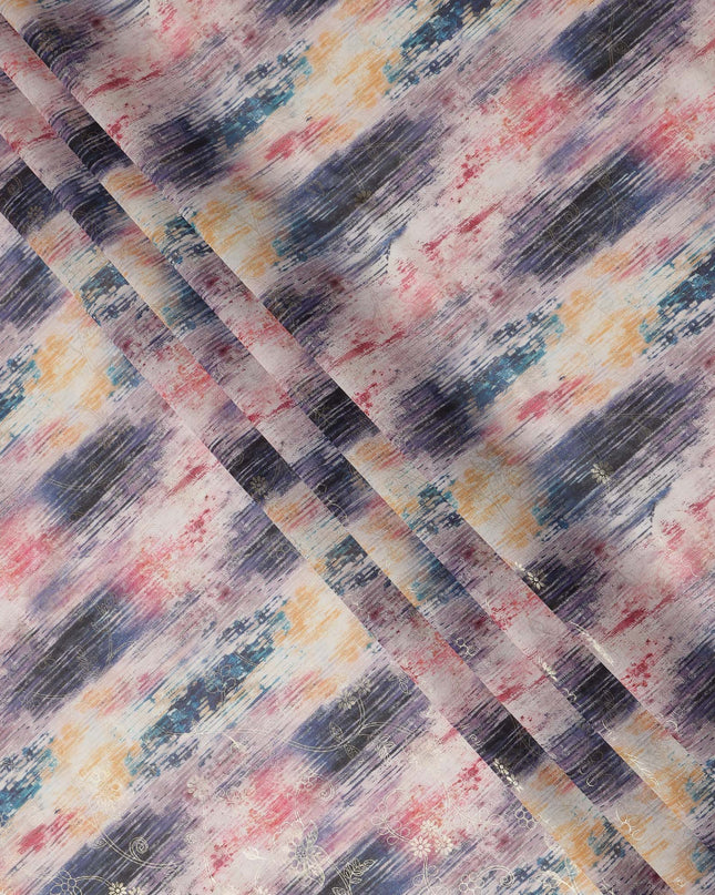 Multicolor Abstract Sudanese Cotton Voile Thobe