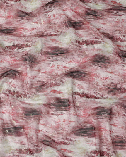 Pink Abstract Sudanese Cotton Voile Thobe