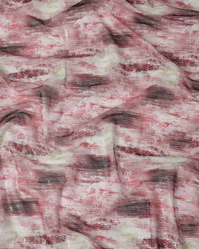 Pink Abstract Sudanese Cotton Voile Thobe