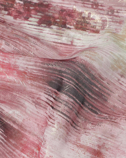 Pink Abstract Sudanese Cotton Voile Thobe