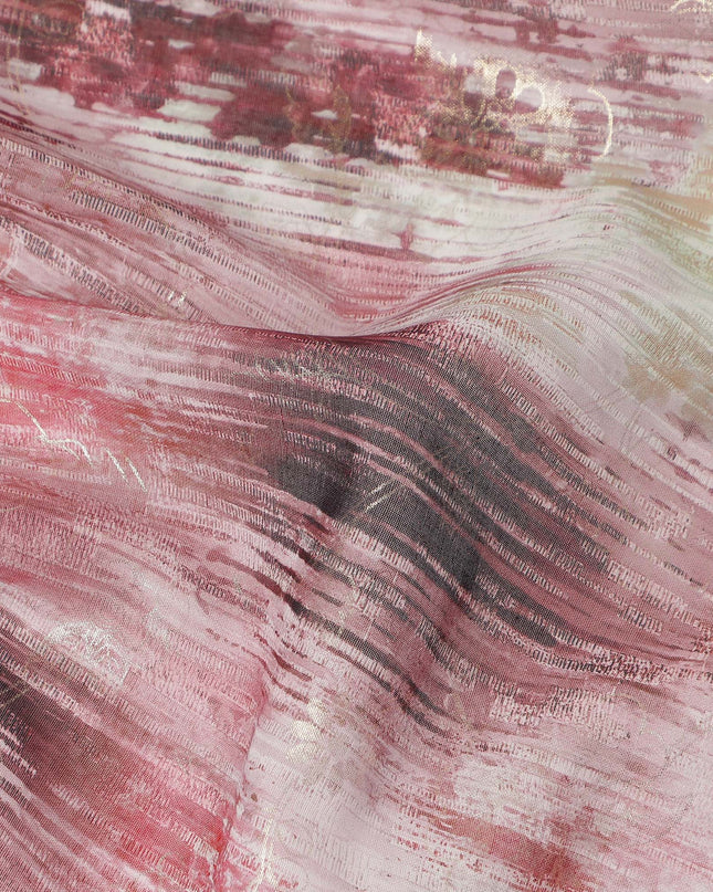 Pink Abstract Sudanese Cotton Voile Thobe
