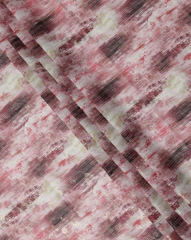 Pink Abstract Sudanese Cotton Voile Thobe