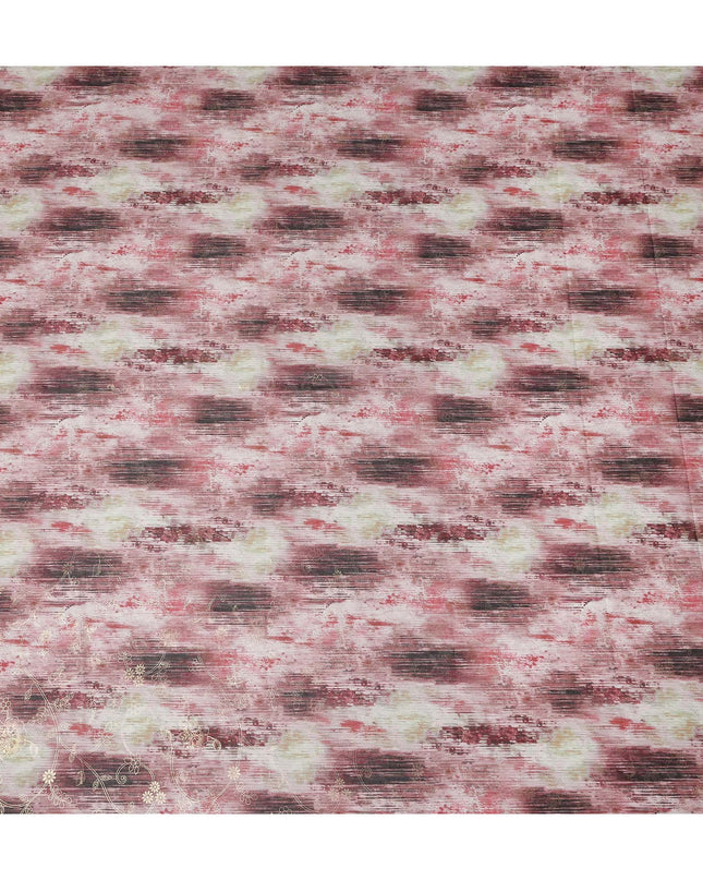 Pink Abstract Sudanese Cotton Voile Thobe