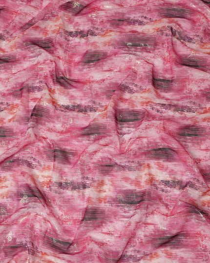 Pink Abstract Sudanese Cotton Voile Thobe
