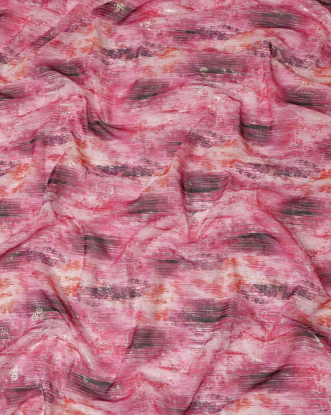 Pink Abstract Sudanese Cotton Voile Thobe