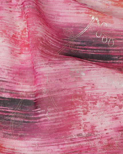 Pink Abstract Sudanese Cotton Voile Thobe