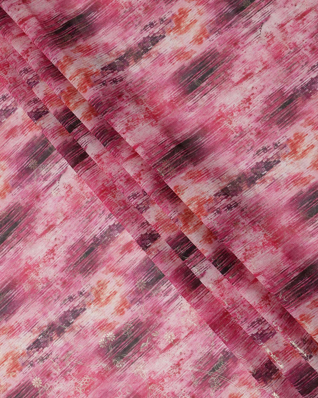 Pink Abstract Sudanese Cotton Voile Thobe