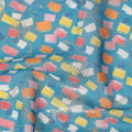 Blue Abstract Sudanese Cotton Voile Thobe