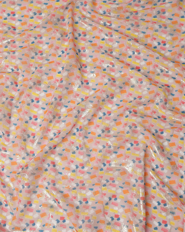 Pink Abstract Sudanese Cotton Voile Thobe