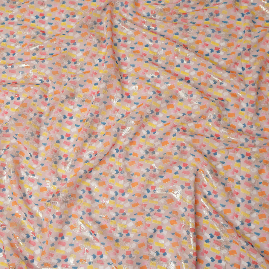 Pink Abstract Sudanese Cotton Voile Thobe