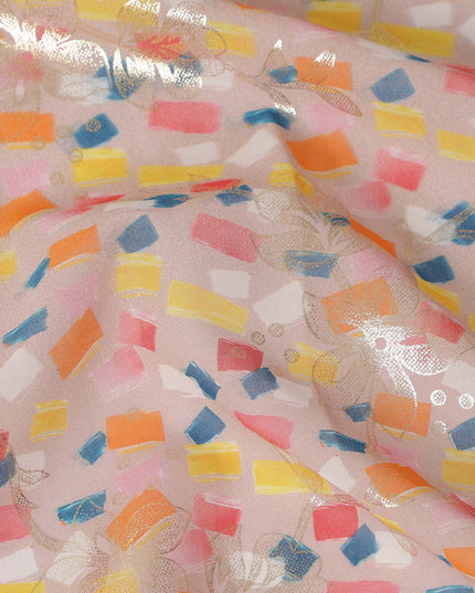 Pink Abstract Sudanese Cotton Voile Thobe