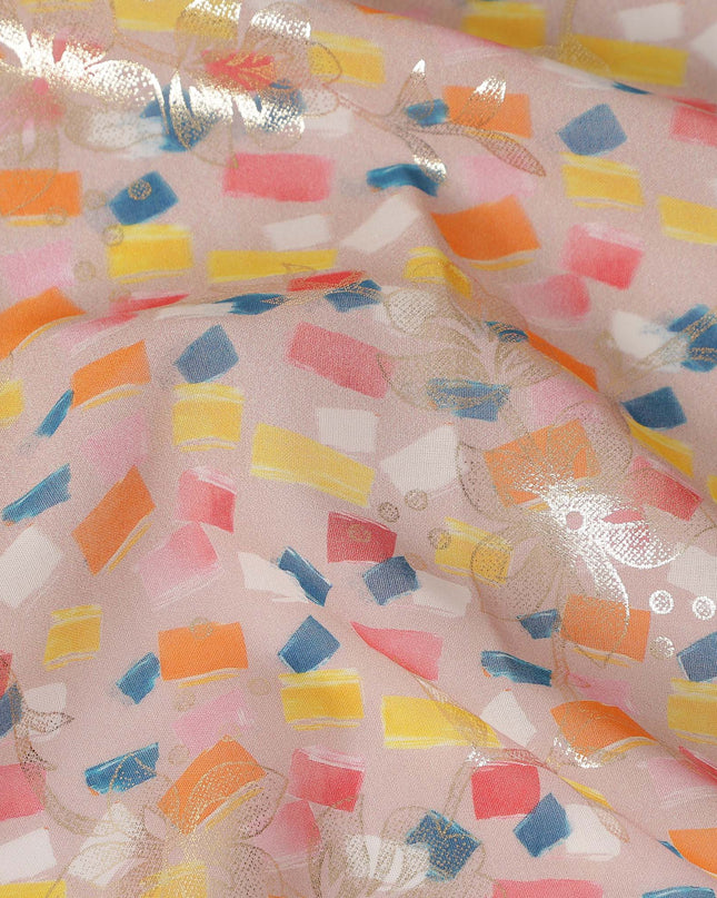 Pink Abstract Sudanese Cotton Voile Thobe