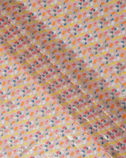 Pink Abstract Sudanese Cotton Voile Thobe