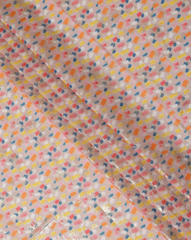 Pink Abstract Sudanese Cotton Voile Thobe