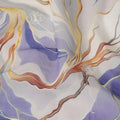 Purple Abstract Sudanese Cotton Voile Thobe
