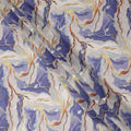Purple Abstract Sudanese Cotton Voile Thobe