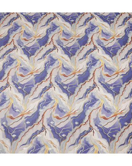 Purple Abstract Sudanese Cotton Voile Thobe