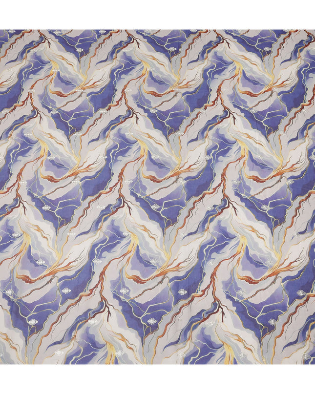 Purple Abstract Sudanese Cotton Voile Thobe