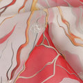 Red Abstract Sudanese Cotton Voile Thobe