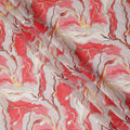 Red Abstract Sudanese Cotton Voile Thobe