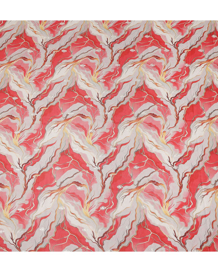 Red Abstract Sudanese Cotton Voile Thobe